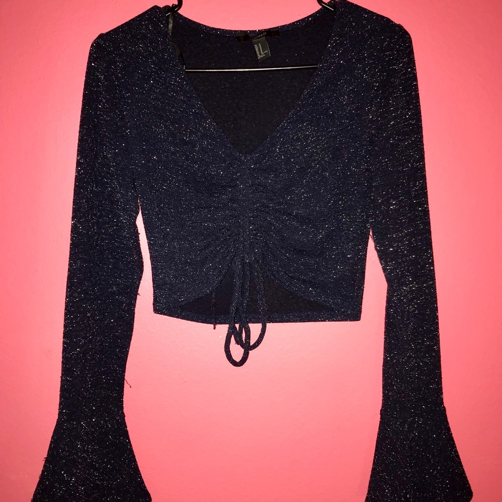 Selena Style Sparkly Flare Top